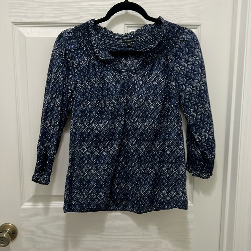 Talbots blue shirt, small